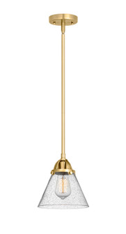 Nouveau 2 LED Mini Pendant in Satin Gold (405|288-1S-SG-G44-LED)