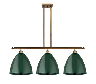 Ballston Three Light Island Pendant in Brushed Brass (405|516-3I-BB-MBD-12-GR)