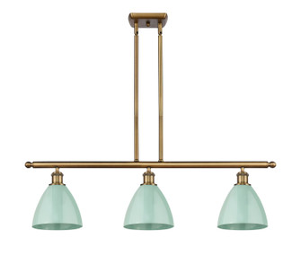 Ballston Three Light Island Pendant in Brushed Brass (405|516-3I-BB-MBD-75-SF)