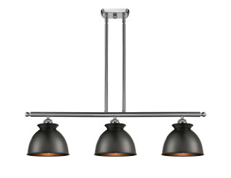 Ballston Three Light Island Pendant in Brushed Satin Nickel (405|516-3I-SN-M14-BK)