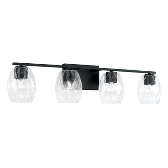 Lucas Four Light Vanity in Matte Black (65|145341MB-525)