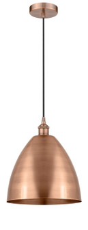 Edison LED Mini Pendant in Antique Copper (405|616-1P-AC-MBD-12-AC-LED)