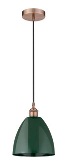 Edison One Light Mini Pendant in Antique Copper (405|616-1P-AC-MBD-9-GR)