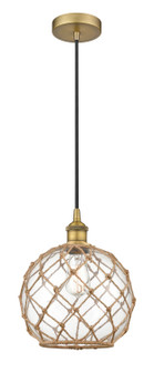 Edison One Light Mini Pendant in Brushed Brass (405|616-1P-BB-G122-10RB)