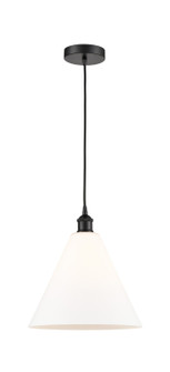 Edison One Light Mini Pendant in Matte Black (405|616-1P-BK-GBC-121)
