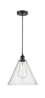 Edison One Light Mini Pendant in Matte Black (405|616-1P-BK-GBC-124)