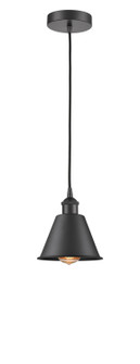 Edison One Light Mini Pendant in Matte Black (405|616-1P-BK-M8)