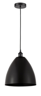 Edison One Light Mini Pendant in Matte Black (405|616-1P-BK-MBD-12-BK)