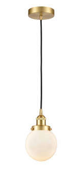 Edison LED Mini Pendant in Satin Gold (405|616-1PH-SG-G201-6-LED)