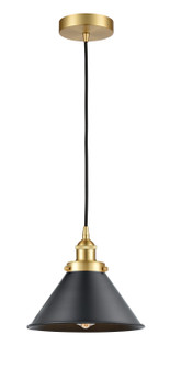 Edison One Light Mini Pendant in Satin Gold (405|616-1PH-SG-M10-BK)