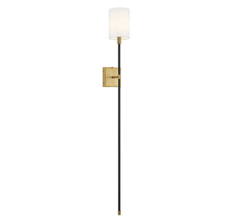 One Light Wall Sconce in Black with Natural Brass Accents (446|M90069BNB)