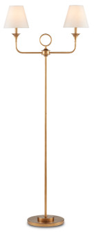 Nottaway Two Light Floor Lamp in Brass (142|8000-0109)