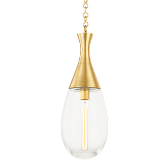 Southold One Light Pendant in Aged Brass (70|3938-AGB)