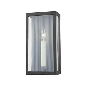 Vail One Light Outdoor Wall Sconce in Texture Black/Weathered Zinc (67|B1031-TBK/WZN)