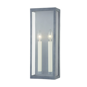 Vail Two Light Outdoor Wall Sconce in Weathered Zinc (67|B1032-WZN)