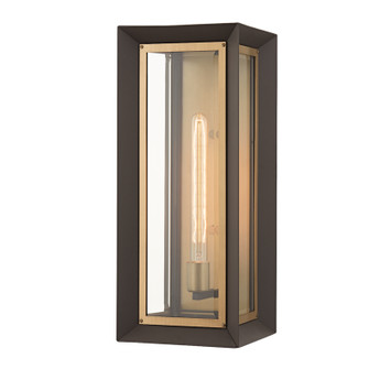 Lowry One Light Outdoor Wall Sconce in Textured Bronze/Patina Brass (67|B4053-TBZ/PBR)