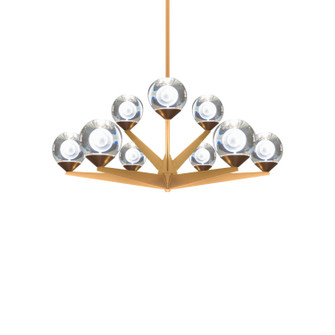 Double Bubble LED Chandelier in Aged Brass (281|PD-82027-AB)