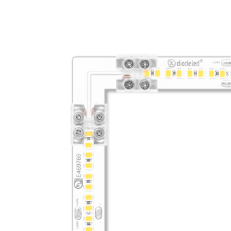 Tape Light 90 Degree Corner Connector (399|DI-TB12-90-TTT-1)