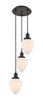 Franklin Restoration Three Light Pendant in Oil Rubbed Bronze (405|113F-3P-OB-G661-7)