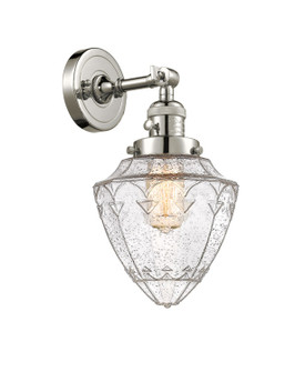 Franklin Restoration One Light Wall Sconce in Polished Nickel (405|203SW-PN-G664-7)