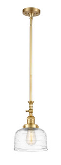 Franklin Restoration One Light Mini Pendant in Satin Gold (405|206-SG-G713)