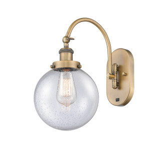 Franklin Restoration One Light Wall Sconce in Brushed Brass (405|918-1W-BB-G204-8)
