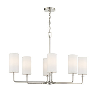 Powell Six Light Linear Chandelier in Polished Nickel (51|1-1756-6-109)