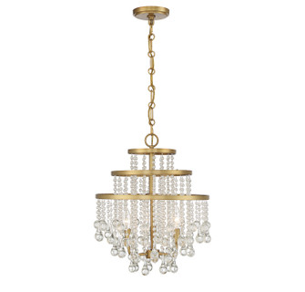 Luna Three Light Mini Chandelier in Warm Brass (51|1-1865-3-322)