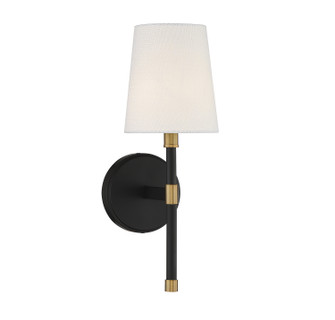 Brody One Light Wall Sconce in Matte Black with Warm Brass Accents (51|9-1632-1-143)