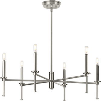 Elara Six Light Chandelier in Brushed Nickel (54|P400294-009)