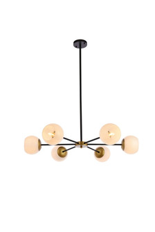 Briggs Six Light Pendant in black (173|LD643D36BRK)