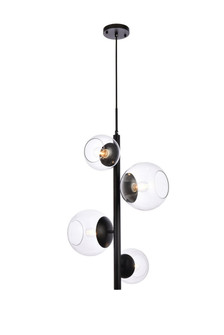 Wells Four Light Pendant in black (173|LD654D18BK)