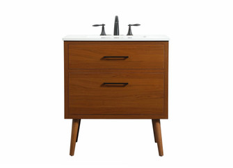 Boise Single Bathroom Vanity in Teak (173|VF41030MTK)