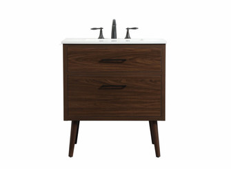 Boise Single Bathroom Vanity in Walnut (173|VF41030MWT)