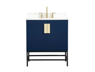 Eugene Single Bathroom Vanity in Blue (173|VF48830MBL-BS)