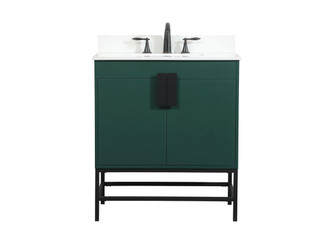 Eugene Single Bathroom Vanity in Green (173|VF48830MGN-BS)