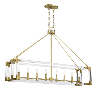 Prima Vista Eight Light Island Pendant in Aged Antique Brass (29|N7359-790)