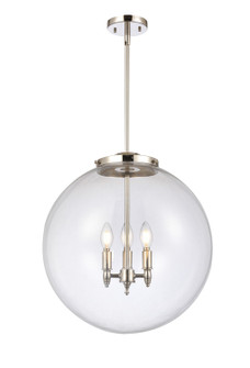 Franklin Restoration Three Light Pendant in Polished Nickel (405|221-3S-PN-G202-18)