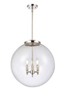 Franklin Restoration Three Light Pendant in Polished Nickel (405|221-3S-PN-G204-18)