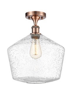 Ballston One Light Semi-Flush Mount in Antique Copper (405|516-1C-AC-G654-12)