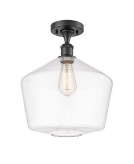 Ballston One Light Semi-Flush Mount in Matte Black (405|516-1C-BK-G652-12)