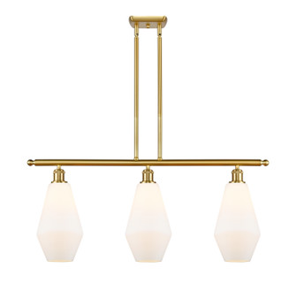 Ballston Three Light Island Pendant in Satin Gold (405|516-3I-SG-G651-7)