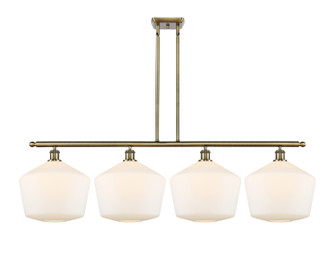 Ballston Four Light Island Pendant in Antique Brass (405|516-4I-AB-G651-12)