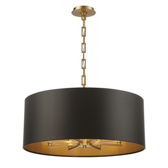 Lark Eight Light Pendant in Black and Brass (90|820808)