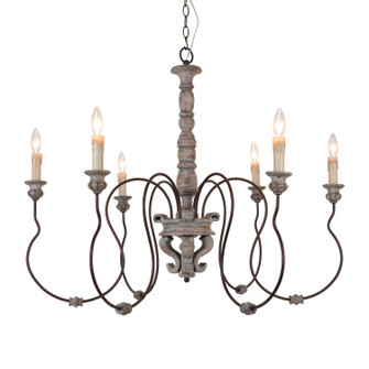 Cadenza Six Light Chandelier (374|H9113-6)