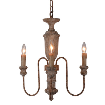 Alina Three Light Chandelier in Washed Gray (374|H8105-3)