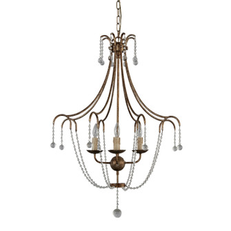 Aria Four Light Chandelier in Rustiv Silver (374|H7207-4)