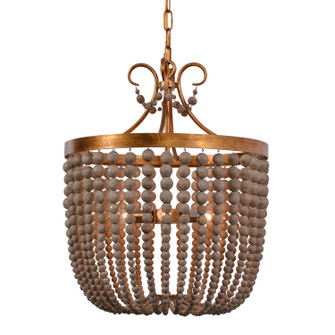 Darcia Three Light Chandelier in Antique Gold (374|H7126-3AG)