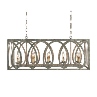 Palma Ten Light Chandelier in Washed Gray (374|H7122-10GY)