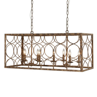 Tabby Eight Light Chandelier in Washed Rustic Gold (374|H7121-8)